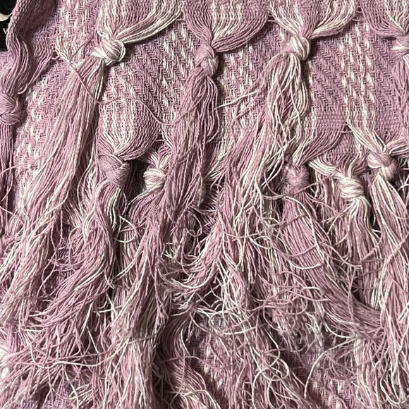 Slowrtide Beach Towel 100% Cotton Purple Lavender White Stripes Measures 37 x 64 - Picture 4 of 6